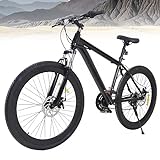 ERnonde 26 Zoll Mountainbike 21-Gang Erwachsene MTB Fahrräder Getriebe mit klaren Gängen ausgestattet für Damen & Herren, Jungen, Mädchen, Schwarz