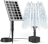 Kasanni Solar Springbrunnen fur AußEn 2.5w Solarbrunnen fur Draussen Teichpumpe Solar Solarspringbrunnen Aussen Solar Brunnen fur Draussen mit 4 DIY FontäNenstile, fur Garten,Vogelbad,Teich