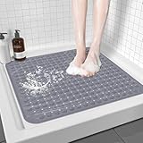 Auauraintt Duschmatte rutschfest 80x80cm, Antirutschmatte Dusche BPA-frei, Badematte rutschfest mit Saugnäpfen, Badewannen Matte Maschinenwaschbar Antibakteriell schimmelresistent