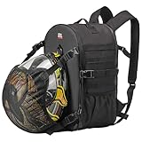KEMIMOTO Motorradhelm Rucksack, 35L Helm Tasche mit Verstecktem Helmnetz, Großer Helmhalter für Helme