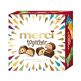 merci together – 1 x 175g – Mischung von gefüllten Edel-Vollmilchschokoladen-Pralinen