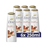 Dove Shampoo Oil Care Nährpflege Haarpflege für trockenes und sprödes Haar mit Bio-Restore Complex 250 ml 6 Stück
