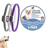 Pets4Luv Flohhalsband für Hunde, natürliche Floh- und Zeckenhalsbänder für Hunde, 8 Monate Schutz, Einheitsgröße für alle Hunde, verstellbares wasserdichtes Design, 3 Stück…