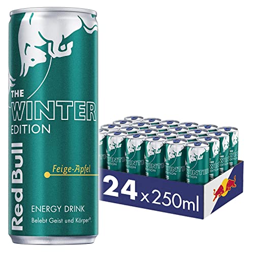 Red Bull Energy Drink Winter Edition - 24er Palette Dosen - Getränke mit Feige-Apfel-Geschmack, EINWEG (24 x 250 ml)