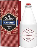 Old Spice Captain After Shave Lotion für Männer (100 ml), kühlendes Rasierwasser mit antiseptischer Wirkung, Zitrone, Sandelholz und Seeluft