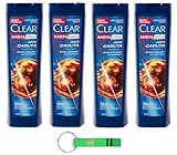 4x Clear ANTI CADUTA Men Shampoo für schwaches Haar - Shampoo Gegen Haarausfall 225ml + Beni Culinari Kostenloser Schlüsselanhänger