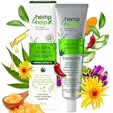 𝑬𝒙𝒕𝒓𝒂 𝑺𝒕𝒂𝒓𝒌 Hochkonzentriert Bio ARNIKA SALBE mit Bio HANF gegen 𝗦𝗰𝗵𝗺𝗲𝗿𝘇𝗲𝗻, Entzündungen, Muskelkater und Schwellungen Vegan, PLASTIKFREI