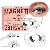 Higu clace Magnetische Wimpern,Magnet Wimpern Ohne Eyeliner,Magnetische Wimpern mit Applikator,Wimpern Magnetisch Natürlicher Look,Kein Kleber erforderlich Wimpern Magnetic(SET-A)