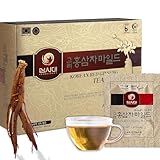 Koreanischer Roter Ginseng Tee - 50 Teebeutel - 6-jährige Wurzeln - Ginsenoside: 10 mg/g - Energie, Gedächtnis & Immunsystem - Heiß oder kalt aufgießen