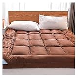 Dicke Japanische Futon-Matratze Atmungsaktive Faltbare Tatami-Matte Tragbare Aufrollbare Camping-Matratze rutschfeste Boden-Isomatte(Brown,120 * 200cm)