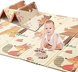 HB.YE Spielmatte baby Teppich Babymatte faltbarer Spieldecke Krabbelmatte baby Bodenmatte XPE rutschfest Material, Tragbar für Innen- oder Außenbereich