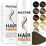 Maxter Streuhaar zur Haarverdichtung - Schütthaar, Kaschiert Haarausfall in 10 Sek - Haarpuder 100% Natürlich, Unsichtbar, für Feines Haar, Männer & Frauen (Mittelbraun 28g)