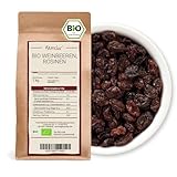 Kamelur 1kg dunkle BIO Rosinen ungeschwefelt - aromatische Weinbeeren schonend getrocknet und ungezuckert - hochwertige Rosinen BIO zum Verfeinern von Müsli & Co.