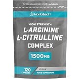 L Arginin Citrullin Kapseln Hochdosiert 1500mg | L-Arginin Base mit L-Citrullin | Premium Aminosäuren Komplex | 120 vegane Kapseln | von Horbaach