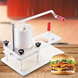 Kommerzielle Hamburgermaschine, Handpresse zur Herstellung von Hamburger-Pattys mit 1,5 kg großem Trichter, festes Desktop-Design, Hamburger-Durchmesser: 110–130, geeignet für Burger-Läden, Lebensmi