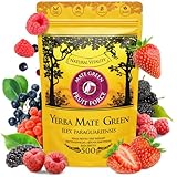 Yerba Mate Green Fruit Force 500 g – Fruchtige brasilianische Yerba Mate-Tee mit 17 % Beeren & Waldfrüchten - Erdbeere, Himbeere, Aronia, Holunder, Morus - Luftgetrocknet & natürlich