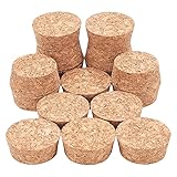 BENECREAT 16 konische Korkstopfen Aus Holz, Burlywood Korken Aus Weichem Holz Zum Basteln von Wein-Bierflaschen, 43 mm / 1.7 Zoll Im Durchmesser