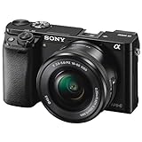 Sony Alpha 6000 Systemkamera (24 Megapixel, 7,6 cm (3') LCD-Display, Exmor APS-C Sensor, Full-HD, High Speed Hybrid AF) inkl. SEL-P1650 Objektiv schwarz