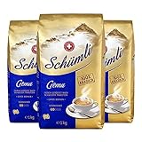 Schu?mli Crema Ganze Kaffeebohnen 1kg, 3er Pack (3 x 1000 g)