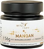 MITOcare Mangan - Bindegewebe Kapseln fördern ein gesundes Bindegewebe - Nahrungsergänzungsmittel Frauen bietet Zellschutz bei oxidativem Stress - Vorratspack mit 120 Kapseln, ausreichend für 4 Monate