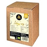 Bio Ingwersaft 3L – 100% Direktsaft aus frischem Ingwer, naturbelassen & ungesüßt – ohne Zuckerzusatz, vegan & kaltgepresst im praktischen Bag-in-Box Karton