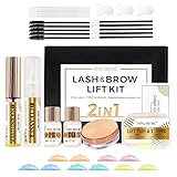 2-in-1 Wimpernlifting und Augenbrauen Lifting set, 2024 Aktualisiertes Wimpernlifting Set Augenbrauen-Laminierkit Wimpern Perming Kit Semi-Permanent Lang Anhaltend für Profis