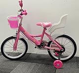 12/14/16/18/20 Zoll Mädchenfahrrad für Mädchen von 2 bis 9 Jahren, Fahrrad für Mädchen und Jungen, 16 Zoll – Rosa
