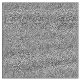 Selbstklebende Teppichfliesen, 10 Stück, 30,5 x 30,5 cm, rutschfest, wasserdicht, grau, Polyester, Quadrate für Wohnzimmer, Balkon, Büro