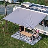 Dulepax vorzelt Wohnwagen Sonnensegel Markise mit keder，Auto Camping markisen, 3000mm Wasserdicht und UV-beständig, geeignet für SUVs, Vans und Wohnmobilen,3.5Mx2.45M