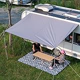 Dulepax vorzelt Wohnwagen Sonnensegel Markise mit keder，Auto camping markisen, 3000mm Wasserdicht und UV-beständig, geeignet für SUVs, VANS und Wohnmobilen,3.5Mx2.45M