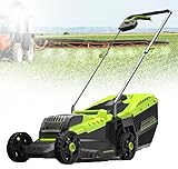 YANGYMM 2-In-1 RasenlüFter, Elektro-Vertikutierer Und Vertikutierer, Kabelloser RasenlüFter mit Akku Und LadegeräT - BüRstenloser Motor, 3 Arbeitstiefen, für Rasen Und Garten