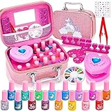 Lubibi Nagellack Set für Kinder,Ungiftiger, Einfach Abziehen und Schnell Trockener Nagellack auf Wasserbasis, Nageldesign Mädchen Geschenk Set,Nagelstudio Spiele,Geburtstagsgeschenk Mädchen 3+