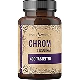 Chrom Tabletten - Chrom Picolinat - 400 Tabletten - Vegan - trägt zur Aufrechterhaltung eines normalen Blutzuckerspiegels bei
