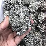 JSLNDOHA Natürlicher Kristall 200-250g Natürlicher Pyrit Katzengold Eisensteine ​​Rohmineralien Lehrmaterial Energiesteine ​​Ladendeko Reiki Crystals