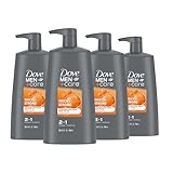 Dove Men+Care 2 in 1 Shampoo & Conditioner Fortifying Shampoo Cleans and Purifies Thick & Strong Strengthens and Recharges Hair Vigor 25.4 oz, Pack of 4
