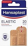 Hansaplast Elastic Pflaster (20 Strips), Wundpflaster für Gelenke und viel bewegte Körperstellen, flexibles Verbandsmaterial mit extra starker Klebkraft