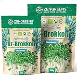 ZenGreens® - Bio Ur-Brokkoli Sprossen Samen - Wähle zwischen 10g, 200g und 500g - Brokkolisprossen mit hohem Sulforaphan-Gehalt - Stengelkohl Samen - Brokkolisamen - Keimrate von über 97%