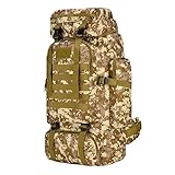 MVGVPLVLTN 80L/100L Bergsteigentasche Klettertasche Taktische Rucksäcke Großer Rucksack Im Freien Wandern Camping Reisetaschen(Desert Camo (80L))