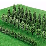 IWILCS 50Stück Modell Bäume Miniatur, Zug Bäume Eisenbahn Landschaft Diorama Baum Architektur Bäume, Stücke Modell Bäume für DIY Landschaft, Mini Landschaft Landschaftsgestaltung