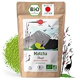 ORIGEENS Japanischer Bio Matcha Tee Tsuru (Latte Mild) - Blend Shizuoka und Kagoshima - Bio Matcha Pulver - 80g-Beutel