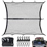 Lkw-Bettbezug, Organizer, Auto-Netztasche im Lieferumfang enthalten, elastisches Gepäcknetz für Lieferwagen, 119 x 119 cm, erweiterbar auf 222,9 x 220,3 cm, LKW-Bettnetz, 6 Haken, 6 Stück