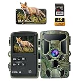 HAZA 4K WLAN Wildkamera mit App 64MP HD Wildtierkamera mit 940nm Nachtsicht Bewegungsmelder WiFi Jagdkamera mit SD Karte,120°Weitwinkel,0.1s Trigger,IP66 für Wildüberwachung/Deer Scouting (4K)