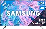 Samsung Crystal UHD CU7170 Series 75 Zoll Fernseher, PurColor, Crystal Prozessor 4K, Motion Xcelerator, Smart TV, (Modell 2023, 75CU7170)