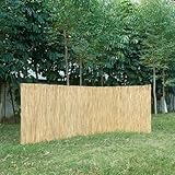 casa.pro Schilfrohrmatte Abbateggio 160 x 300 cm Sichtschutz Balkon Schilfzaun Garten Schilfmatte Balkonverkleidung Gartenzaun