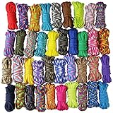 aufodara 10er x 10ft Paracord Set Seile Schnüre DIY Handgemachte Webart für Armband Schlüsselanhänger Anhänger (Colorful x 10 pcs)