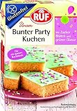 RUF Bunter Partykuchen glutenfrei, Blechkuchen mit Zuckerstreusel und Zuckerglasur, perfekt für den Kindergeburtstag, Zöliakie geeignet, 815g