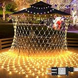 Laybasic Lichternetz Außen 6x4m, 660 LEDs Lichterkette Netz Weihnachtsbeleuchtung, IP44 Wasserdicht, mit Timer 8 Leuchtmodi, für Garten Büsche Innen Balkon Deko, Warmweiß