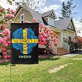 Schweden Rosen Flagge doppelseitig 28 x 40 Zoll Hof Outdoor Dekoration