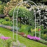 Stabiler Gartenbogen aus Metall, abnehmbarer Boden, starke Rosenbögen für Blumen, Rankgitter & Pergolen, erhältlich in 120 cm bis 350 cm, ideal für Outdoor-Dekoration