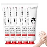 Sadoer Kojic Acid Hand Cream, Kojic Acid Cream Sadoer, Kojic Acid Hand Cream,𝐖𝐡𝐢𝐭𝐞𝐧𝐢𝐧𝐠 𝐅𝐫𝐞𝐜𝐤𝐥𝐞𝐬 Kojic Acid Hand Cream, Niacinamide Hyaluronic Acid Tender Cream (5pcs)